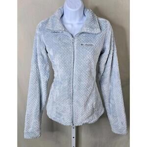 Columbia Fireside Sherpa Fleece Jacket Full Zip Light Blue Women’s S Excellent
